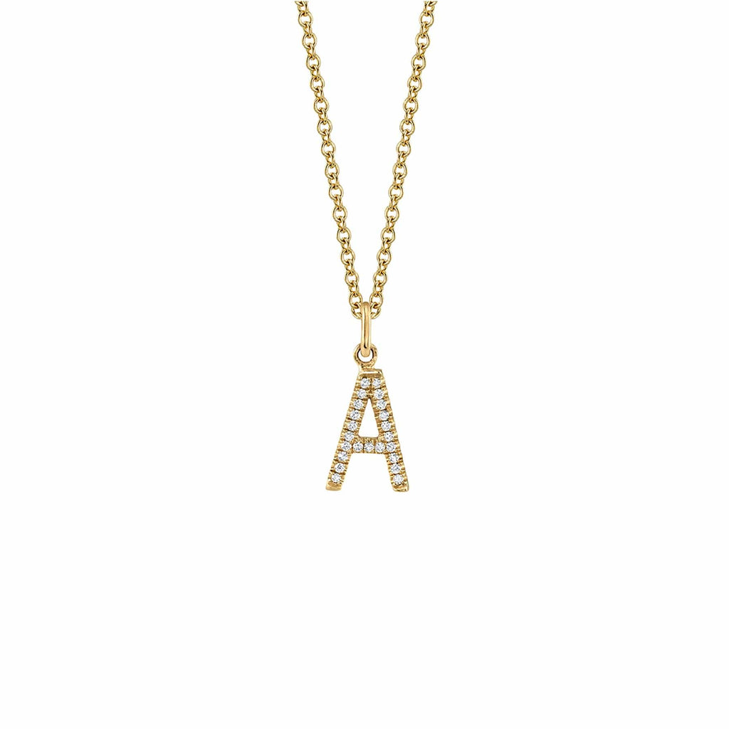 Diamond Initial Pendant P141-YG-A