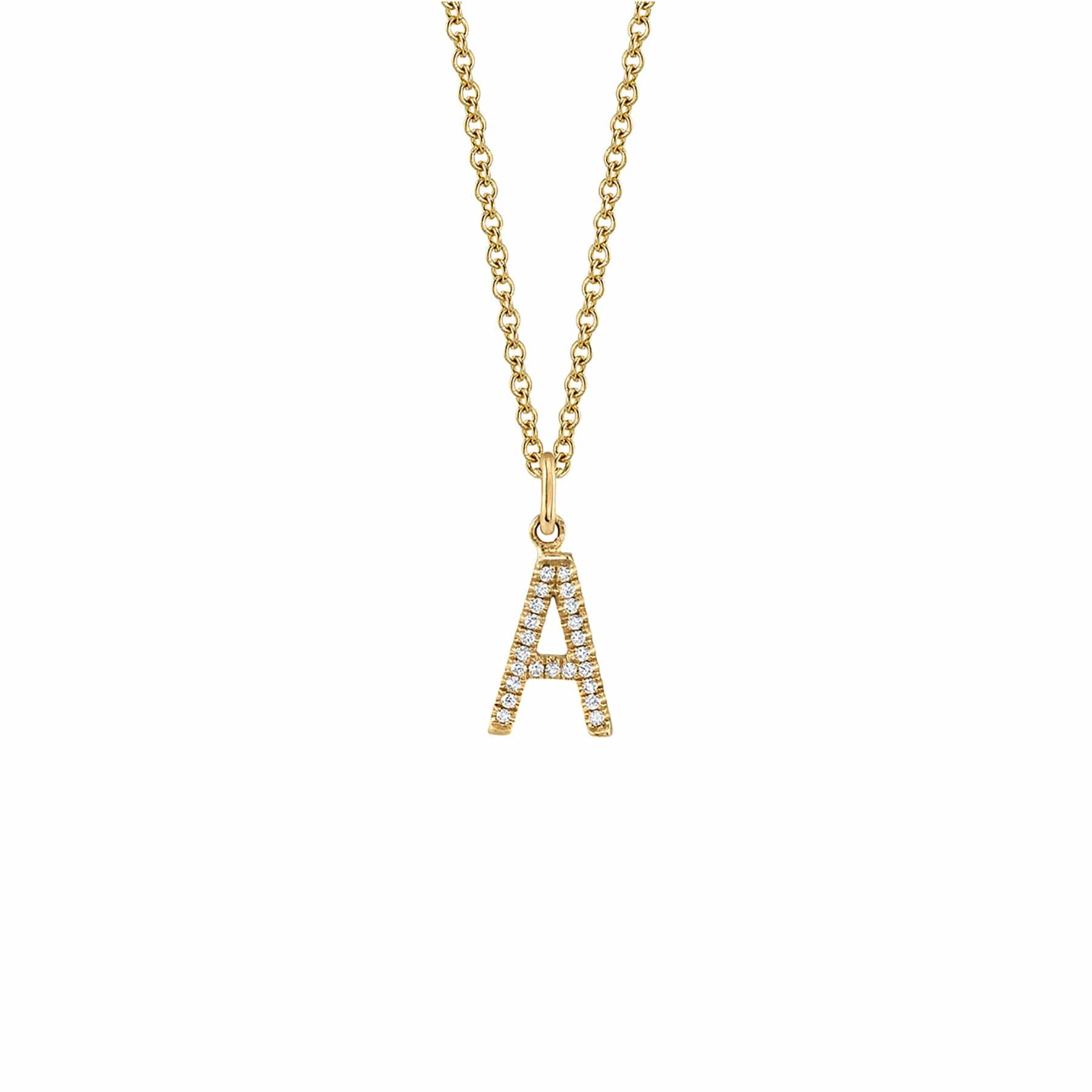 Diamond Initial Pendant P141-YG-A