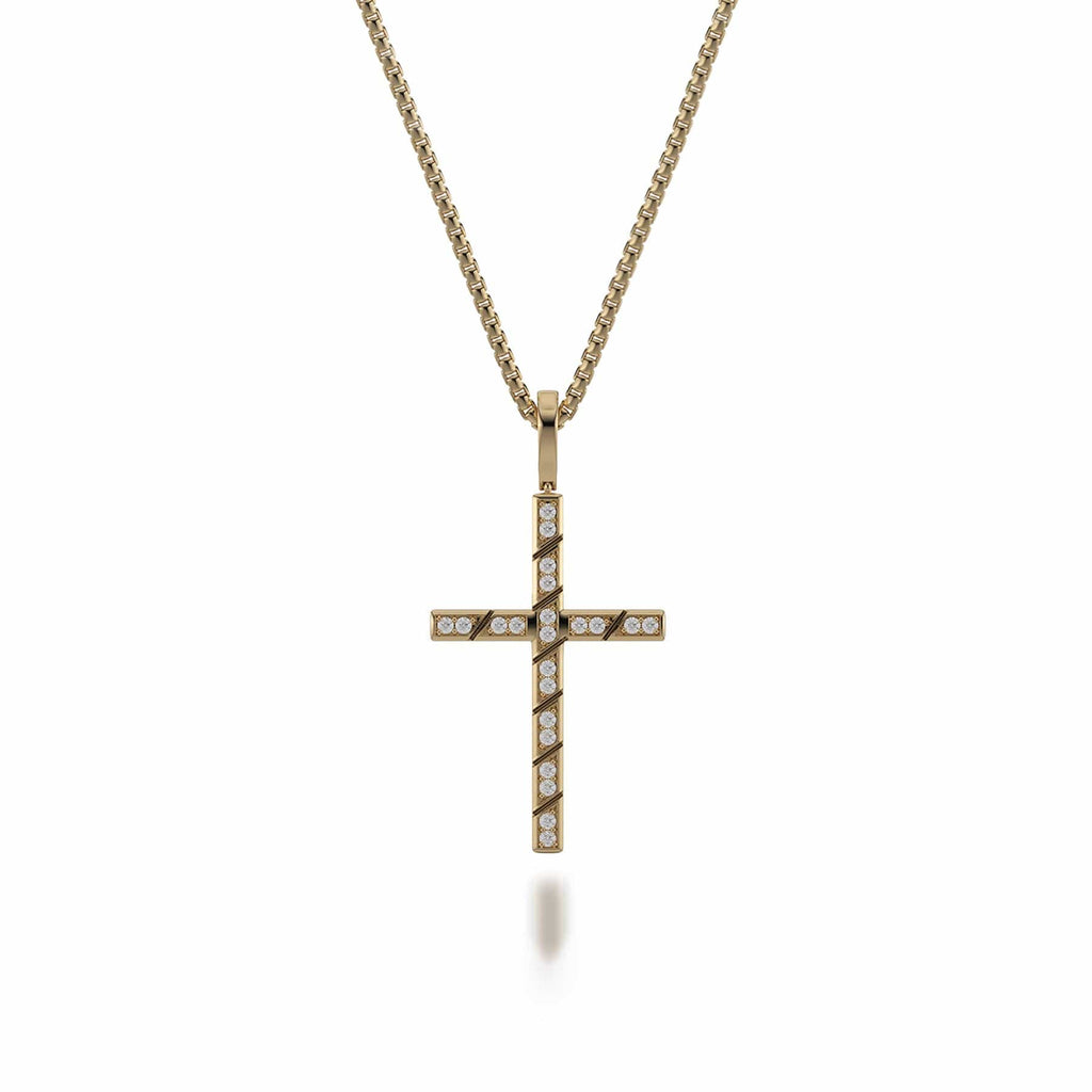 Box Diamond Cross Pendant MP232YG