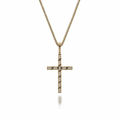 Box Diamond Cross Pendant MP232YG