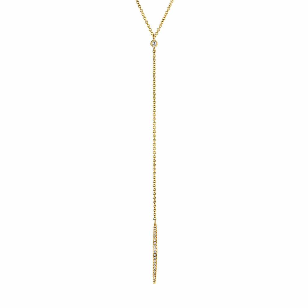 Diamond Linear Drop Necklace CN216-YG