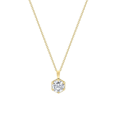 Hex Halo Solitaire Pendant P427-1.0