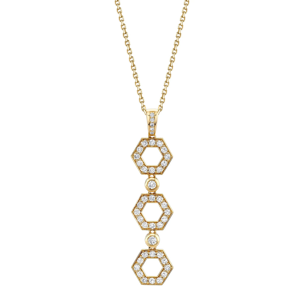 Pavé Hex Infinity Pendant P506