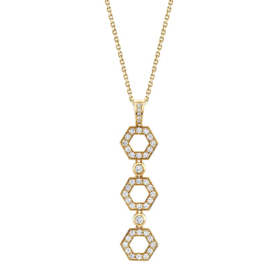 Pavé Hex Infinity Pendant P506