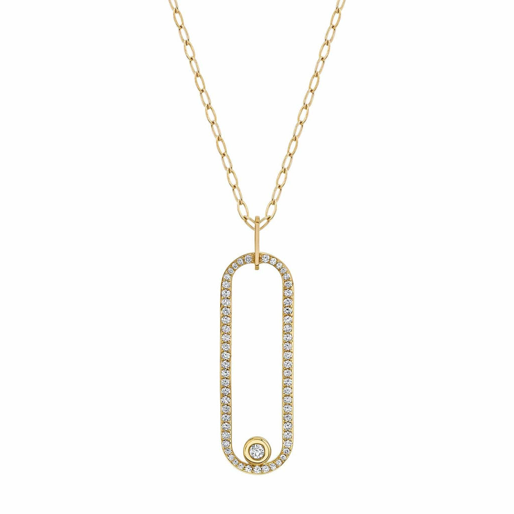 Pave Longline Link Pendant P360PV