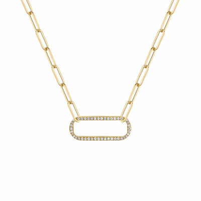 Pave Singleton Necklace CN356