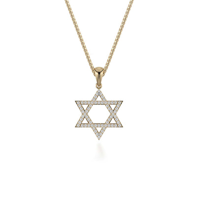 Star of David Diamond Pendant MP235YG