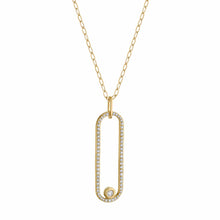 Pave Longline Link Pendant P360PV