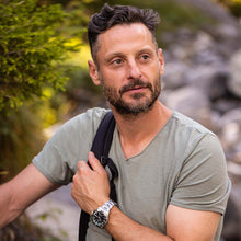 NORQAIN Adventure NEVEREST GMT Black Dial Green and White Ring Stainless Steel Automatic Watch 41mm - NN1100SC1CG/BE111/150SSG