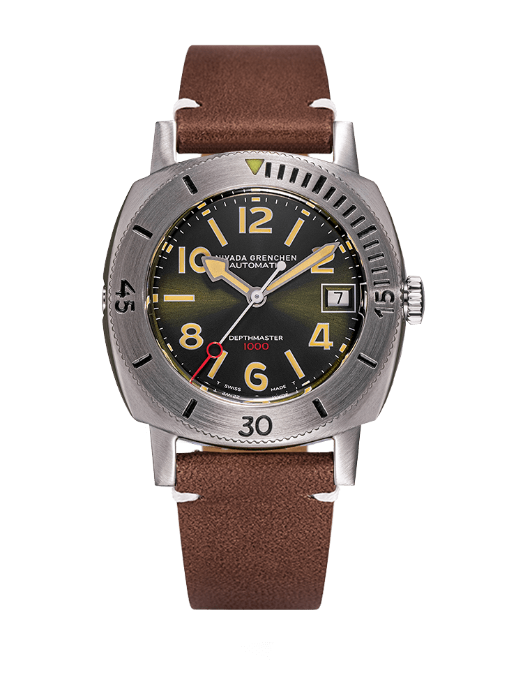 Nivada Numerals Date - Depthmaster Green 14103A02