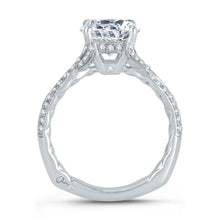 A.Jaffe Engagement Rings Twisted Split Shank Micro Pave Round Diamond Center Quilted Engagement Ring MES741Q/231