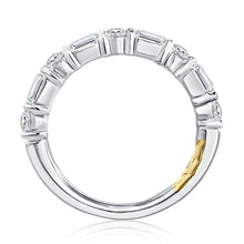 A.Jaffe Stackable Rings Alternaring Emerald and Round Diamond Wedding Band WRC1497H/160