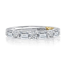 A.Jaffe Stackable Rings Alternaring Emerald and Round Diamond Wedding Band WRC1497H/160