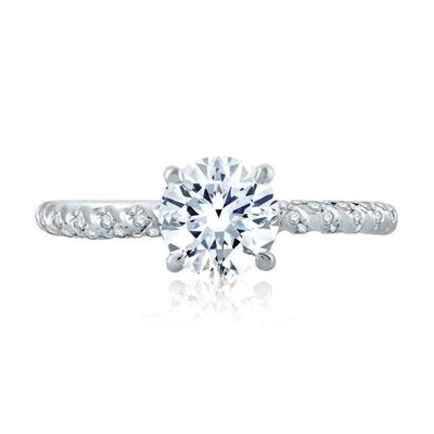 A.Jaffe Engagement Rings Tightly Twisted Diamond Shank Round Solitaire Engagement Ring MES869/132