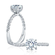A.Jaffe Engagement Rings Tightly Twisted Diamond Shank Round Solitaire Engagement Ring MES869/132