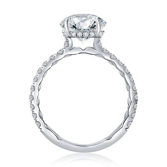A.Jaffe Engagement Rings Statement Round Quilted Engagement Ring ME1865Q/194
