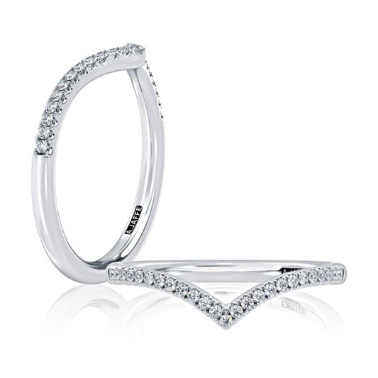 A.Jaffe Stackable Rings Curved Diamond Wedding Band WRC1254HB/13