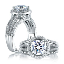 A.Jaffe Engagement Rings Round Halo Statement Engagement Ring MES268/289