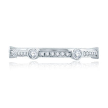 A.Jaffe Stackable Rings Bezel Set Diamond Accent Half Circle Stacking Band WR1079Q/19