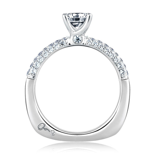 A.Jaffe Engagement Rings Classic French Pave Top & Profile Ring MES307/151