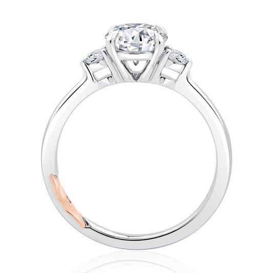 A.Jaffe Engagement Rings Statement Round Quilted Engagement Ring MECRD2542/86