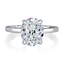 A.Jaffe Engagement Rings Oval Center Diamond Solitaire Engagement Ring with Hidden Halo MECOV3030Q/156