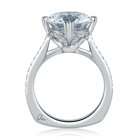 A.Jaffe Engagement Rings Round Statement Engagement Ring MES421/130