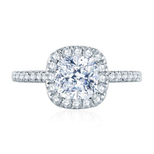 A.Jaffe Engagement Rings Cathedral Open Bridge Halo Cushion Engagement Ring MES577/142