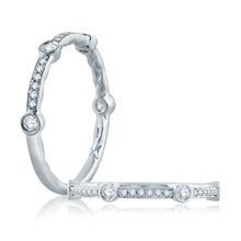 A.Jaffe Stackable Rings Bezel Set Diamond Accent Half Circle Stacking Band WR1079Q/19