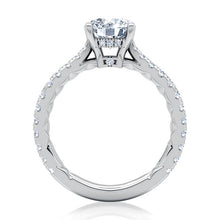 A.Jaffe Engagement Rings Scalloped Pavé Diamond Engagement Ring with Signature A.JAFFE Quilts Interior ME2008Q/191