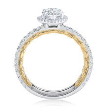 A.Jaffe Engagement Rings Classic Two Tone Halo Pear Cut Diamond Engagement Ring MECPS2332Q/145