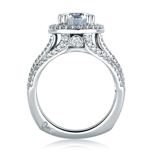 A.Jaffe Engagement Rings Round Halo Statement Engagement Ring MES268/289
