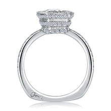 A.Jaffe Engagement Rings Emerald Three Level Halo Engagement Ring MES493/213