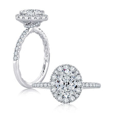 A.Jaffe Engagement Rings Oval Halo Engagement Ring with Belted Gallery Detail ME2168Q/260B