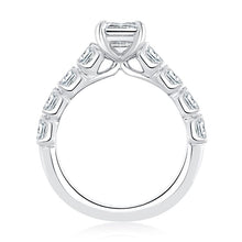 A.Jaffe Engagement Rings Emerald Cut Diamond Engagement Ring with East West Emerald Diamond Accents Band MECEC2822/320