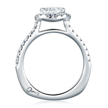 A.Jaffe Engagement Rings Cathedral Open Bridge Halo Cushion Engagement Ring MES577/142
