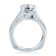 A.Jaffe Engagement Rings Three Row Designer Studded Prong Engagement Ring MES267/405