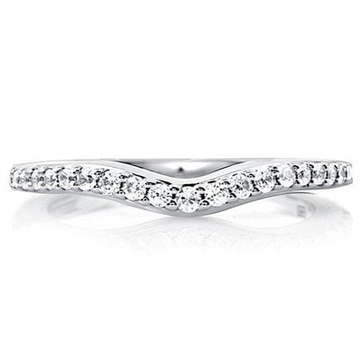 A.Jaffe Stackable Rings V-Shaped Pavé Diamond Anniversary Band WR0970/25