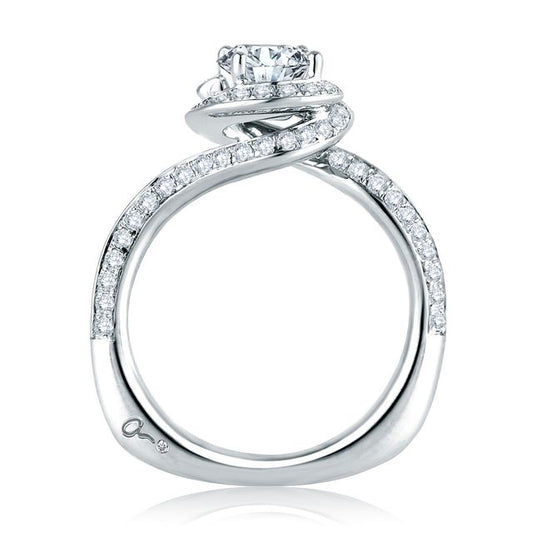 A.Jaffe Engagement Rings Signature Spiral Halo Engagement Ring MES322/151