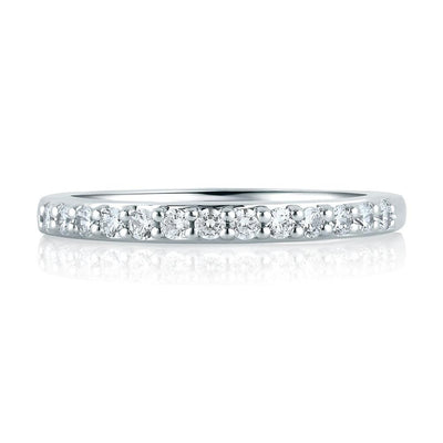 A.Jaffe Wedding Bands Classic A.JAFFE Fifteen Diamond Shared Prong Band with Signature Shank™ MRS057/26