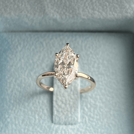 One-of-One Marquise Brilliant Diamond Ring w/ Hidden Halo 83J088842512