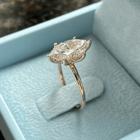 One-of-One Marquise Brilliant Diamond Ring w/ Hidden Halo 83J088842512
