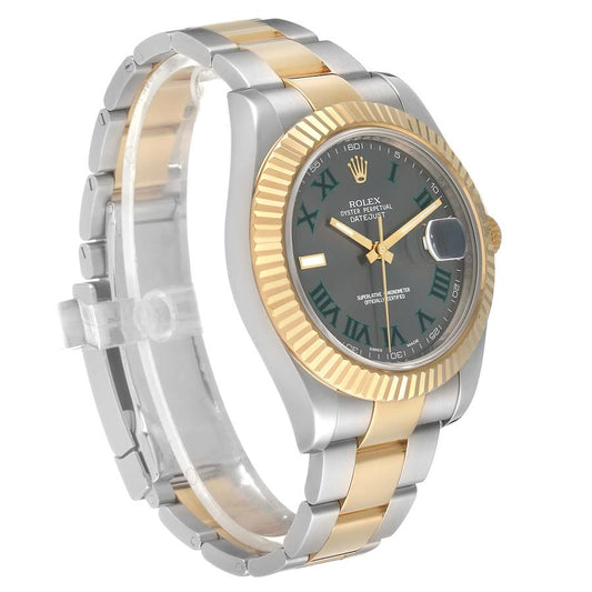 Rolex Datejust II 41 Wimbledon Dial 18k Yellow Gold & Steel Ref: 116333