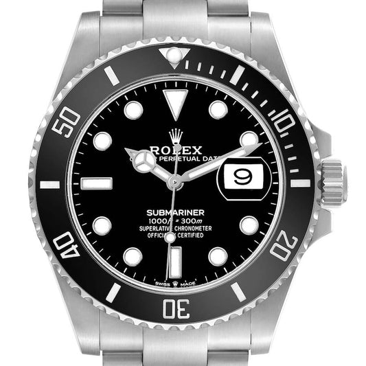 Rolex Submariner Date Steel Black Ceramic Bezel Mens Watch 126610