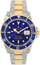 Rolex Submariner Blue Dial 18k Yellow Gold & Steel 16613
