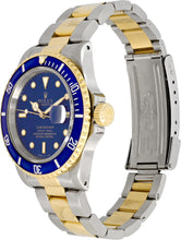 Rolex Submariner Blue Dial 18k Yellow Gold & Steel 16613