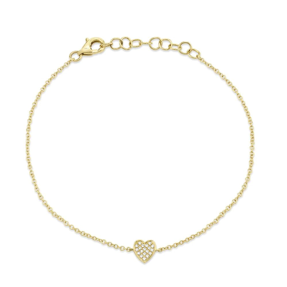 Pave Diamond Heart Bracelet 4690109