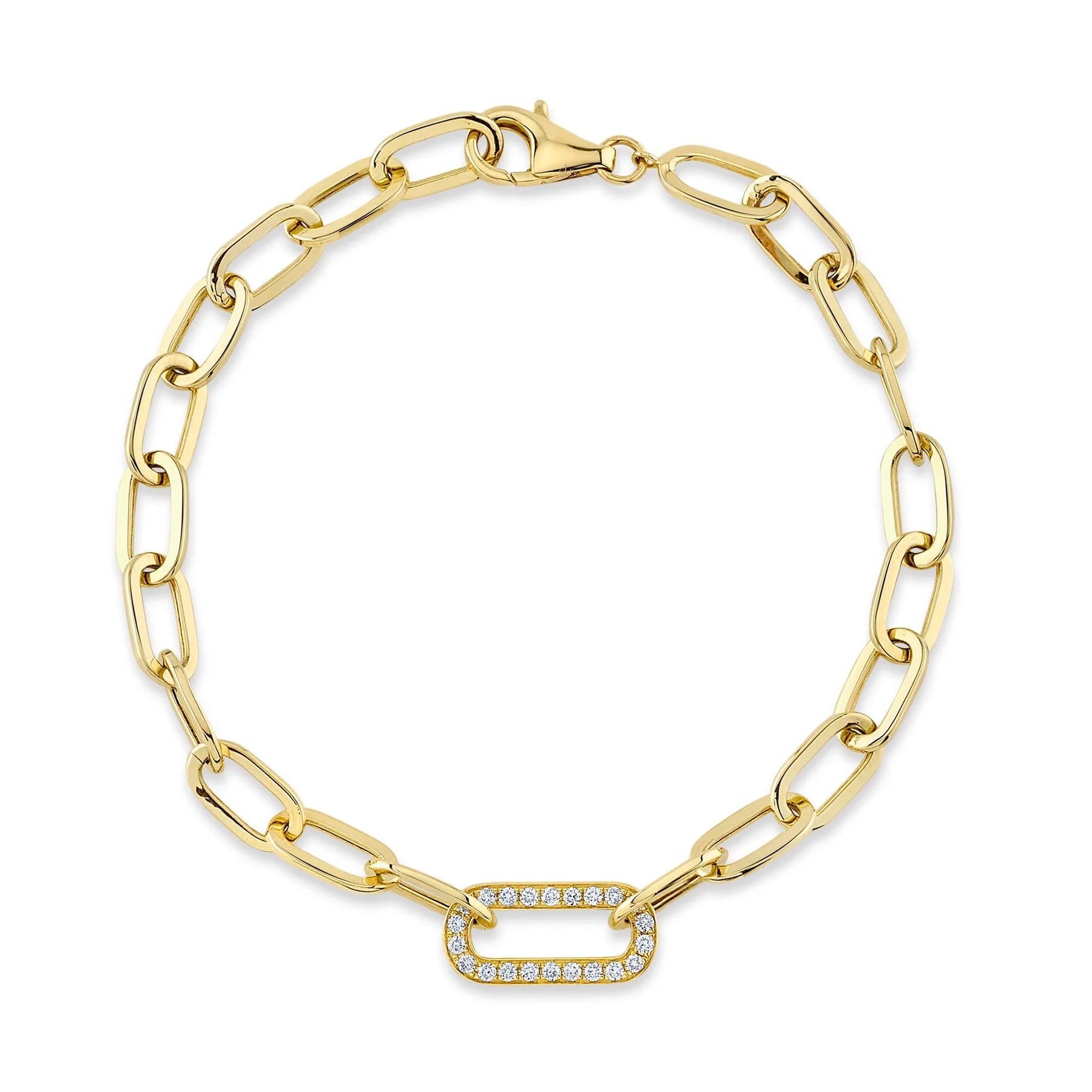 Diamond Paperclip Bracelet 4690137