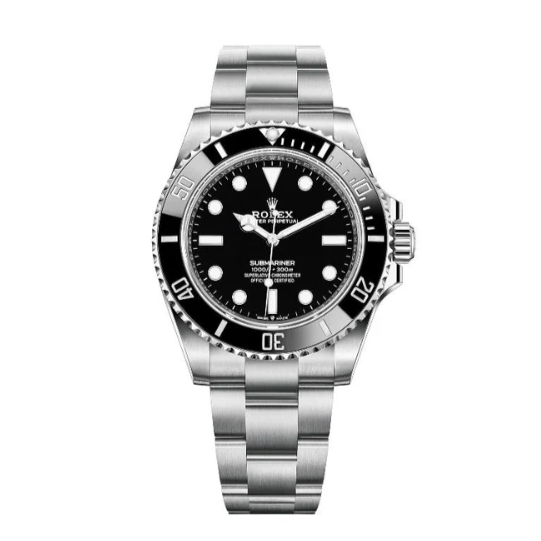 Rolex Submariner 41mm No Date Stainless Steel Black Dial Black Bezel 124060