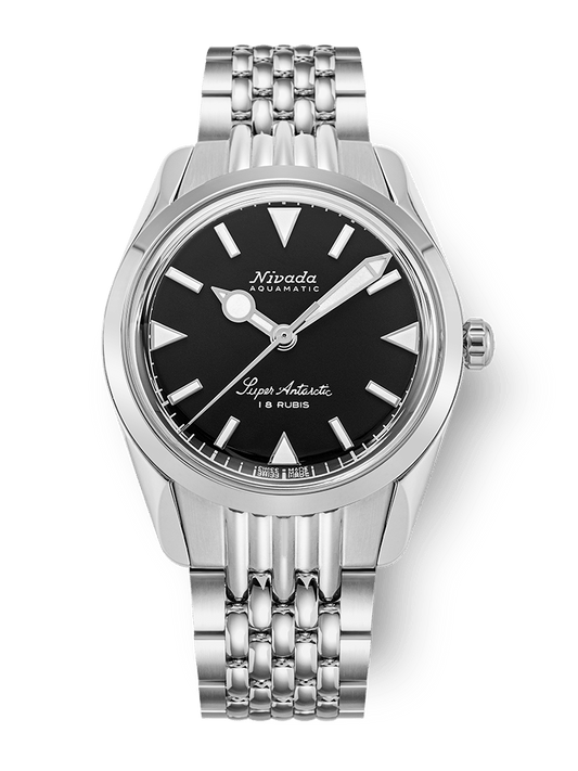 Nivada Super Antarctic 35Mm - Black White Luminova 35014M04